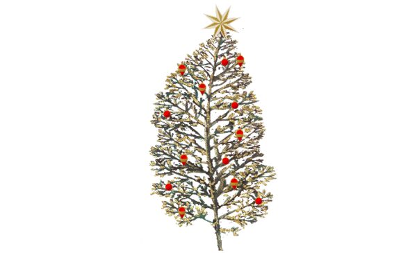 Winter and Holiday Christmas Tree - Red Artwork