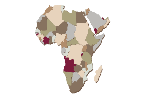 Cultural Illustrations Map of Africa Artwork