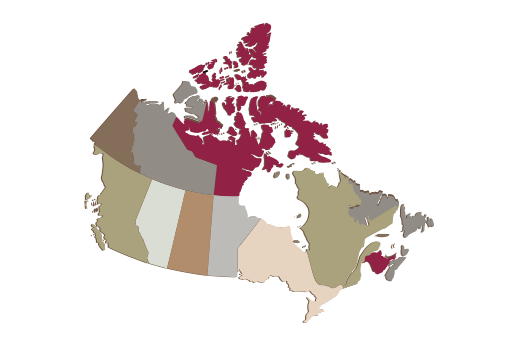 Cultural Illustrations Map of Canada Artwork