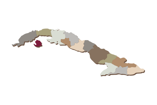 Cultural Illustrations Map of Cuba Artwork