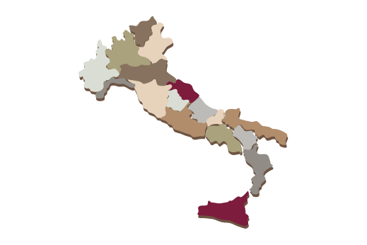 Cultural Illustrations Map of Italy Artwork