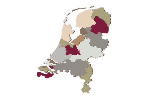 Cultural Illustrations Map of Netherlands Artwork