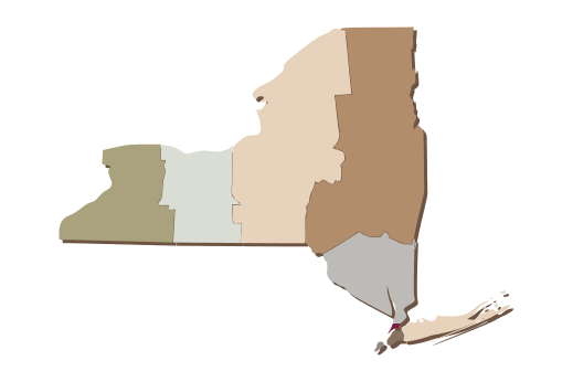Cultural Illustrations Map of New York Artwork
