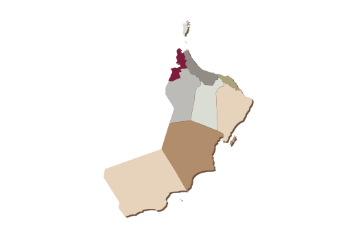 Cultural Illustrations Map of Oman Artwork