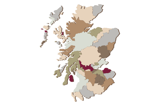 Cultural Illustrations Map of Scotland Artwork