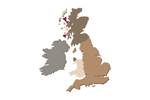 Cultural Illustrations Map of United Kingdom Artwork