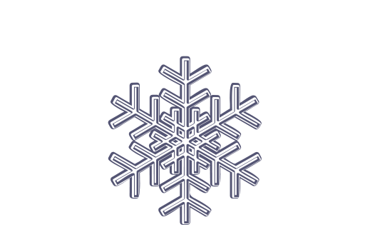 Winter and Holiday Snowflake Drawing 02 Artwork