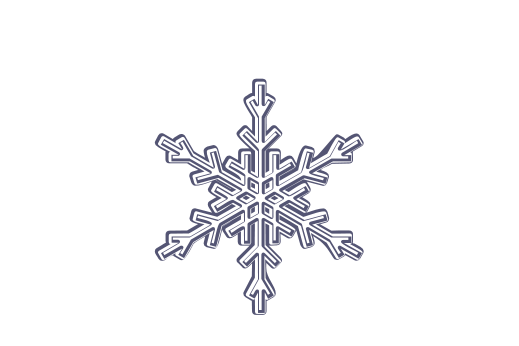 Winter and Holiday Snowflake Drawing 03 Artwork