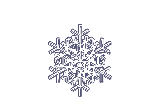 Winter and Holiday Snowflake Drawing 06 Artwork