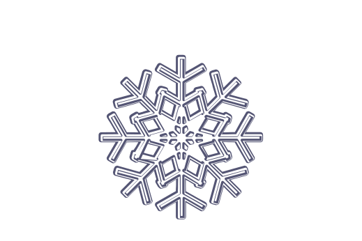 Winter and Holiday Snowflake Drawing 08 Artwork