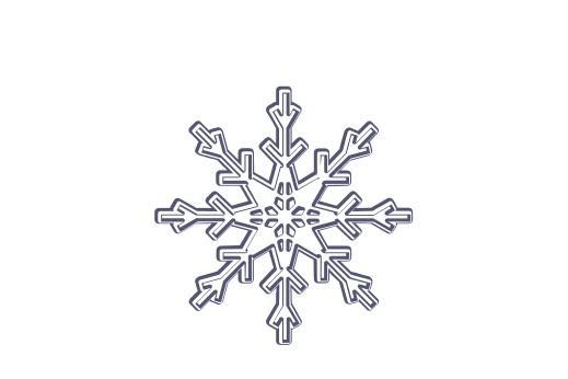 Winter and Holiday Snowflake Drawing 09 Artwork