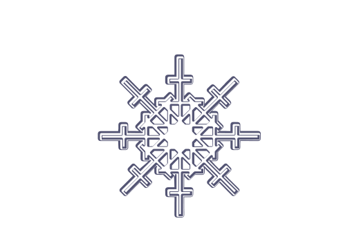 Winter and Holiday Snowflake Drawing 10 Artwork