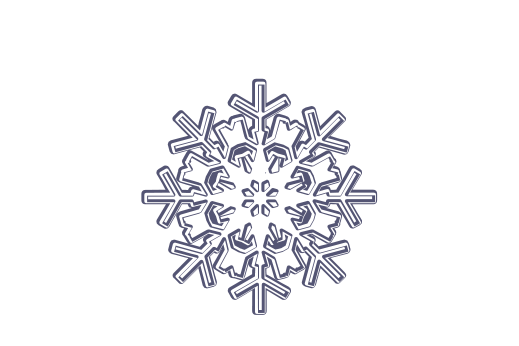 Winter and Holiday Snowflake Drawing 12 Artwork