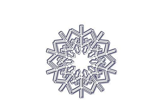 Winter and Holiday Snowflake Drawing 14 Artwork