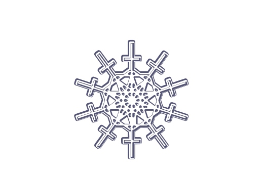 Winter and Holiday Snowflake Drawing 16 Artwork