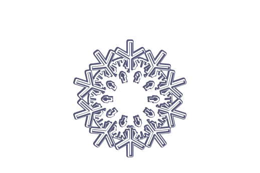 Winter and Holiday Snowflake Drawing 18 Artwork