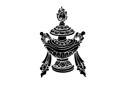 Cultural Illustrations Vase of Treasure (outline) Artwork