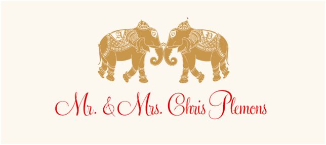 Indian Hindu Wedding Place Cards And Escort Cards With Your
