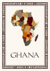 African Map Table Name with Adinkra Border Table Names