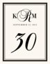 Bailly Monogram 04 Contemporary and Classic Table Numbers