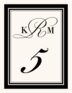 Bickham Monogram 04 Contemporary and Classic Table Numbers