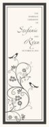 Leah and Luna Monotone Birds and Butterflies Wedding Programs