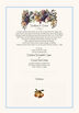 Blue Grapes and Pears Grapes and Fruit Wedding Certificates