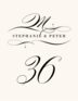 Bodini Monogram 16 Contemporary and Classic Table Numbers