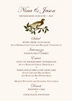 Brown Birds Birds and Butterflies Wedding Menus