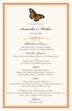 Butterfly Wishes Birds and Butterflies Wedding Menus