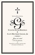 Typo Upright Monogram Full Catholic Mass (12 Pages) Contemporary and Classic Wedding Programs