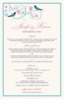 Leah and Luna Birds and Butterflies Wedding Menus