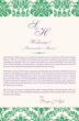 Damask Twist Welcome Letter Contemporary and Classic Wedding Programs