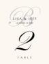 Edwardian Monogram 28 Contemporary and Classic Table Numbers