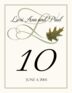 Wispy Oak Leaf Autumn and Fall Leaves Table Numbers