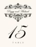 Fancy Brandy Contemporary and Classic Table Numbers