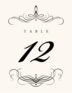 Flourish Monogram 04 Contemporary and Classic Table Numbers