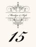 Flourish Monogram 05B Contemporary and Classic Table Numbers