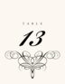 Flourish Monogram 06 Contemporary and Classic Table Numbers