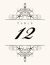 Flourish Monogram 07 Contemporary and Classic Table Numbers