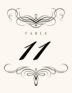 Flourish Monogram 08 Contemporary and Classic Table Numbers