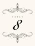 Flourish Monogram 10 Contemporary and Classic Table Numbers