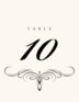 Flourish Monogram 11 Contemporary and Classic Table Numbers