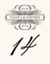 Flourish Monogram 14 Contemporary and Classic Table Numbers