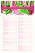 Fuschia and Celadon Colorful Abstraction Contemporary and Classic Wedding Seating Charts