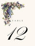 Green and Blue Grapes Fruit and Grape Table Numbers