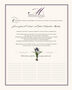 Iris Bulb Flower Wedding Certificates