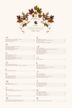 Autumn Leaf Banner Flowers, Leaves, Vineyard & Grapes Seating Charts