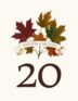 Autumn Leaf Banner Autumn and Fall Leaves Table Numbers