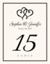 Linked Hearts Contemporary and Classic Table Numbers